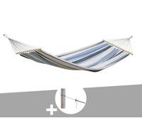 Hamac 1 Place Samba Marine En Polycoton + Kit Fixation Smartrope - Amazonas Multicolore