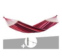 Hamac 1 Place Samba Violet En Polycoton + Kit Fixation Smartrope - Amazonas Multicolore