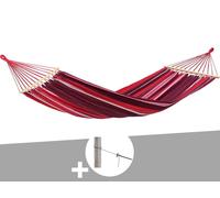 Hamac 1 Place Samba Violet En Polycoton + Kit Fixation Smartrope - Amazonas Multicolore