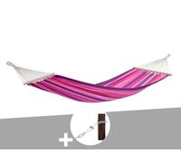 Hamac 1 Place Tonga Candy En Polycoton + Kit Fixation Smartrope - Amazonas Multicolore