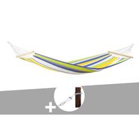 Hamac 1 Place Tonga Kolibri En Polycoton + Kit Fixation Smartrope - Amazonas Multicolore