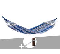 Hamac 1 Place Tonga Océan En Polycoton + Kit Fixation Smartrope - Amazonas Multicolore