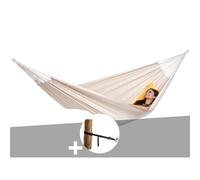 Hamac 2 places barbados naturel + kit attaches t-strap - amazonas