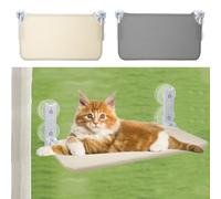 Hamac à 2 fenêtres pour chat - 52 x 30 cm - Hamac pour chat avec ventouses solides - Lit pliable pour chat - Lit pour chat - Fenêtre - Rebord de fenêtre - Lit pour chat - Jusqu'à 20 kg - Pour surfaces