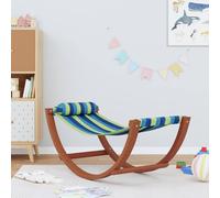 Hamac à bascule pour enfants Bleu et vert Tissu
