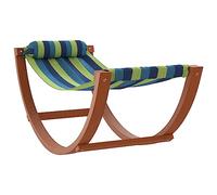 Hamac à bascule pour enfants bleu et vert tissu