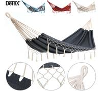 Detex Hamac à Franges Charge maximale 300 kg Respirant résistant aux intempéries Jardin Intérieur Rouge