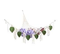 Hamac à jouets en peluche, filet de rangement d'angle, 55x43 pouces, conception de cordon de macrame, matériau respirant Sturdy, organisateur de chambre d' pour un économiseur d'espace mural,