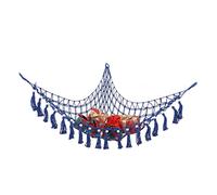 Hamac à Jouets, Filet de Rangement pour Animaux en Peluche, Filet de Rangement pour Jouets, Filet à Pompons tissé, Triangle en Maille D'angle, Organisateur en macramé en Peluche