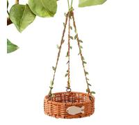 Hamac à oiseaux pour cage - Nid de canari rétro | Tissé à la main respirant imitation rotin vintage pour lory, canari, mâcher, dormir, recherche de nourriture, escalade, intérieur et extérieur