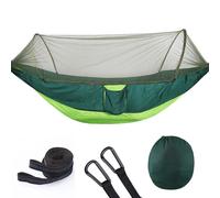 Hamac à ouverture rapide entièrement automatique avec moustiquaire,tente d'extérieur,gril en nylon simple et double,meubles de camping - Type Green net 250x120cm