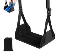Hamac à pied - 11.81x7.87x1,18 pouce Reste-pied de l'avion pour confort ergonomique, réglable avec une écharpe pliable et amovible, accessoire de voyage pour le vol de voyage en avion, le trajet, le v