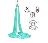 Hamac aérien de yoga (8 x 2,8 m), hamac de yoga à suspendre, balançoire trapèze, forte capacité de charge, protection sûre, ensemble de balançoire de yoga, hamac acrobatie (13)