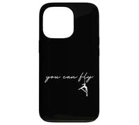 Hamac aérien en Soie pour Yoga avec Inscription You Can Fly Novelty Coque pour iPhone 13 Pro