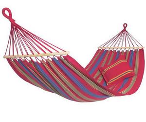 Hamac Amazonas à baguettes Aruba coloris cayenne 210 x 120cm