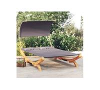 Lit de repos d'extérieur - vidaXL - 313954 - Bois courbé - 165x203x126 cm - Anthracite