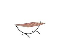 Hamac Avec Cadre Coton Polyester Métal Noir 210 Cm Multicolore Helloshop26 03_0002174 Multicolore