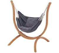 Hamac avec Cadre en Bois Grevena 155 x 106 x 143 cm [en.casa] G