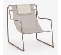 Hamac avec coussin et accoudoirs en acier Lorvian Moka Brown