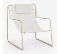 Hamac avec coussin et accoudoirs en acier Lorvian Tapioca Beige