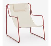 Hamac avec coussin et accoudoirs en acier Lorvian Terracota Marron