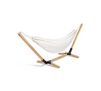 IDMarket – Hamac Tahiti avec support bois – Toile écrue