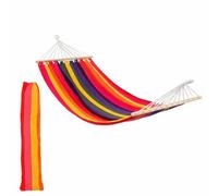 Hamac avec Support et bâton écarteur - Coton - Sac de Transport Inclus - Style brésilien - Multicolore