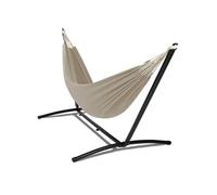 IDMarket Hamac avec support métal noir – Toile taupe