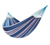 Hamac - Balançoire Accueil Intérieur Hamac Portable en Plein Air Camping Voyage Chaise Arc-en-Ciel Rayé Bâton Bois Balançoire Jardin Idéal pour Jardin et Balcon(A)