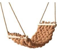 Hamac Balançoire suspendue 125x61 Balançoire de plafond Hammock Chambre d'enfant Beige 10921