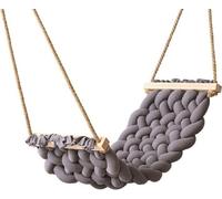 Hamac Balançoire suspendue 125x61 Balançoire de plafond Hammock Chambre d'enfant Gris 10920