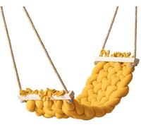 Hamac Balançoire suspendue 125x61 Balançoire de plafond Hammock Chambre d'enfant Jaune 10922