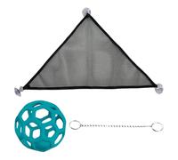 Hamac Bartagame - Chaise longue avec balle, hamac comme jouet pour les barbus - Pour gecko, caméléon, terrarium, bassin, occupation, alimentation des légumes