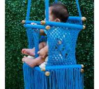 Hamac bébé macramé celeste