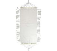 Hamac beige à franges Terre inconnue 285 x 90 cm Blanc G