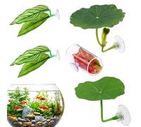 Hamac Betta Feuille pour poissons d'aquarium | Lieu de repos décoratif Guppy avec 5 emplacements de frai pour approches d'élevage dans l'aquarium