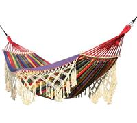 Hamac Boho Hamac en Macramé avec des Glands élégants pour Patio, Cour, Décor De Mariage sur La Plage, Extérieur Et Intérieur, Striped