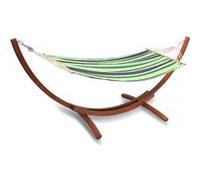 Hamac bois avec toile en coton "Dallas" - 3 m - Vert mélangé Vert G