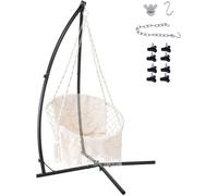 Hamac Cadre Chaise Suspendue Cadre 210cm Tube En Acier Suspension Siège Cadre Ceinture En Acier Crochet De Plafond