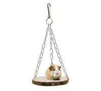 Hamac cage à hamster, lit balançoire en bois, petite taille de 3,54 pouces avec design suspendu, accessoire de nid pour animaux de compagnie, gadget de cage avec style authentique, lit pour hamsters,