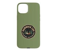 Hamac Camper Dormir Entre Les Arbres Camping en Plein Air Humour Coque pour iPhone 15 Plus