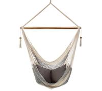 Hamac chaise rama l blanc et gris