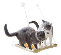 Hamac Chat Fenêtre Hamac Suspendu for Chat avec Disque Trochal Portant 15 Kg for Animal De Compagnie Confortable Et Fenêtre avec Étagère for Tapis Assemblage Facile