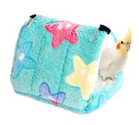 Hamac chaud pour oiseaux : perroquets en peluche, cachette pour se blottir en hiver, maison pour oiseaux | Lit pour oiseaux pour cage, grotte cachée, abri pour hamac