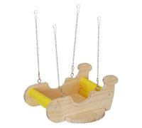 Hamac Chinchilla | Balançoire En Bois Pour Animal De Repos En Forme D'Avion,Hamac Balançoire Suspendu De Cage Jouet - Pour Hamster Gerbille Hérisson Chinchilla Lapin Nain Furet Cochon D'Inde