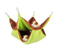 Hamac Chinchilla pour cage, balançoire double couche pour hamster, planeur en sucre, literie douce à suspendre, accessoires de cage pour petits animaux de compagnie, jouet pour hamster, furet