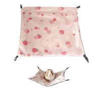 Hamac cochon d’Inde soie glacée 34 x 34 cm Hamac Rongeur Ajustable Cage Furet hamac rongeur ajustable double face cage cabane balançoire fraîche été pour lapin hamster chinchilla