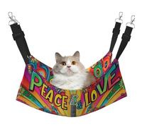 Hamac coloré imprimé avec logo de paix pour chats, lapins, furets, chiots, petits animaux