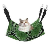 Hamac confortable en peau de serpent verte pour chat, perchoir de fenêtre, lit réglable pour animal domestique avec velours doux pour chats d'intérieur
