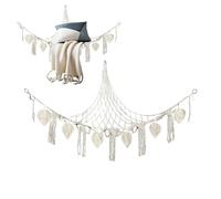 Hamac d'angle pour jouets | Filet de rangement d'angle pour animaux en peluche - Cordon bohème - Support de rangement en peluche pour chambre d'enfant, salle de jeux, chambre à coucher, salle